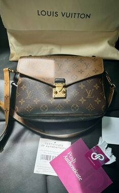 Authentic Louis Vuitton Pochette Metis Reverse Crossbody Bag